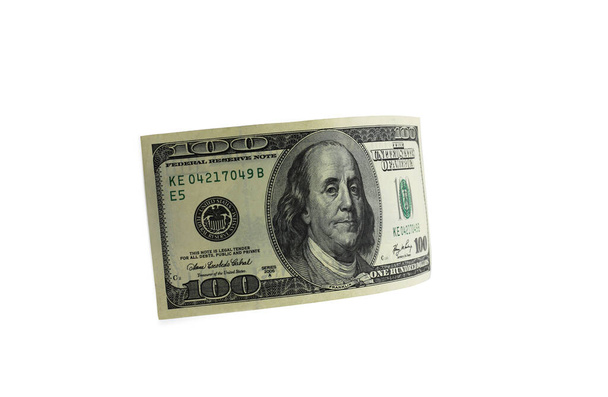 Dólares americanos isolados em fundo branco - Foto, Imagem