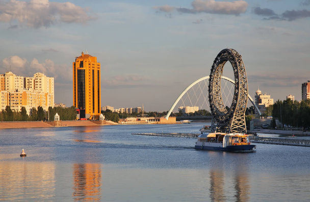 Embankment of Ishim river in Astana. Kazakhstan - Valokuva, kuva