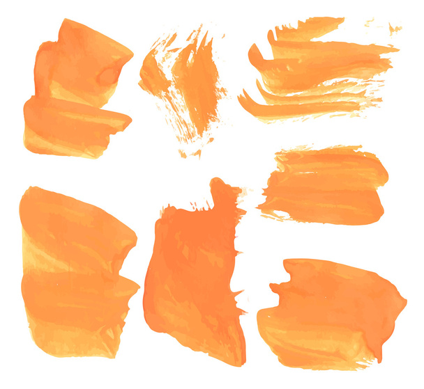 Мазки оранжевой краски
 - Вектор,изображение