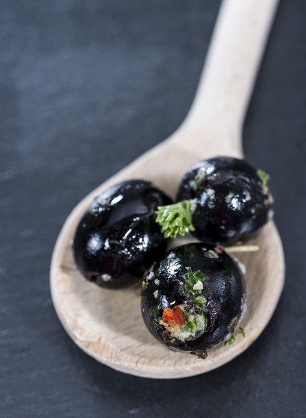 Pickled black Olives - Foto, afbeelding