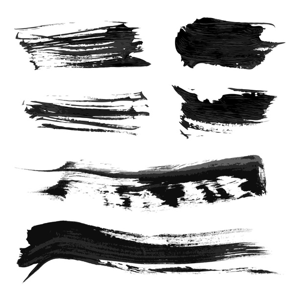 Černé tahy barev - Vektor, obrázek