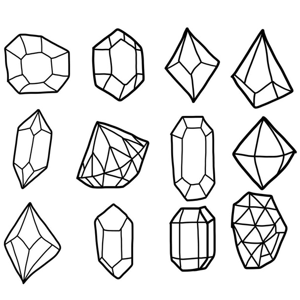 Diamanten set. vector - Vector, afbeelding