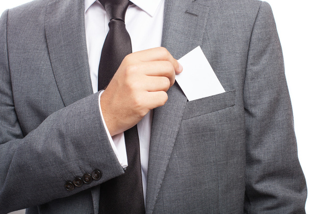 Бизнес-человек выбирает визитную карточку
 - Фото, изображение