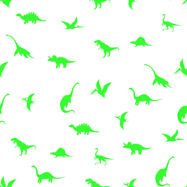 pattern of colored bright dinosaurs - Vector, imagen