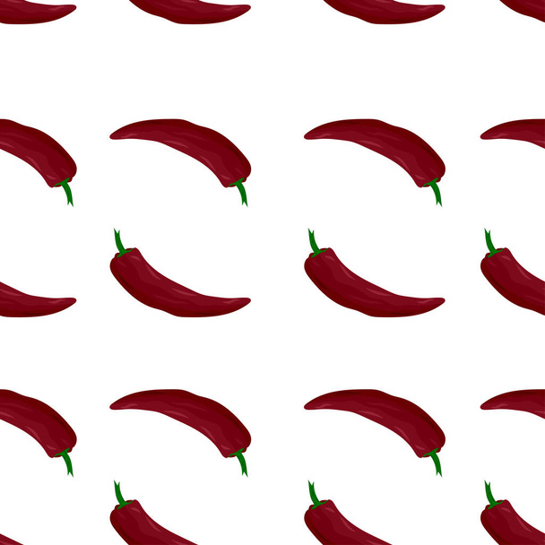 red hot peppers, seamless pattern - Вектор,изображение
