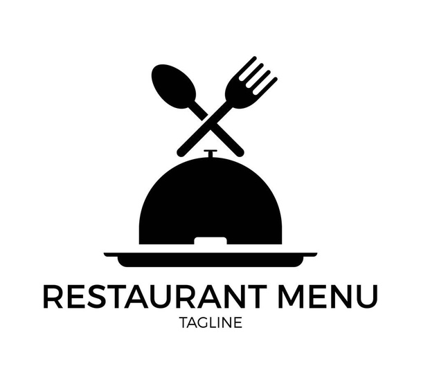 restoran menüsü vektör logo şablonu tasarımı - Vektör, Görsel