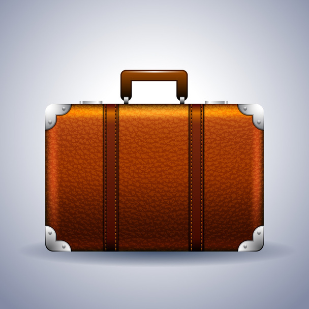 Leather suitcase - Vector, Image