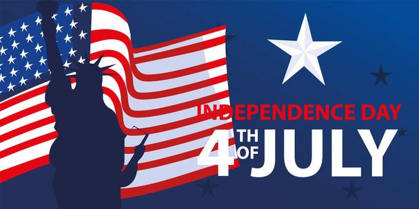 dia da independência américa - Vetor, Imagem