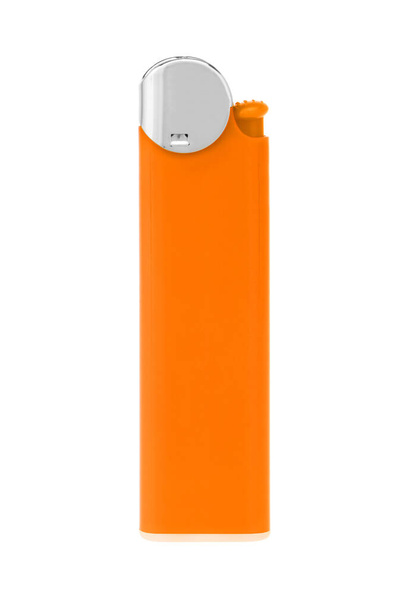Помаранчева запальничка на білому з відсічним контуром
 - Фото, зображення