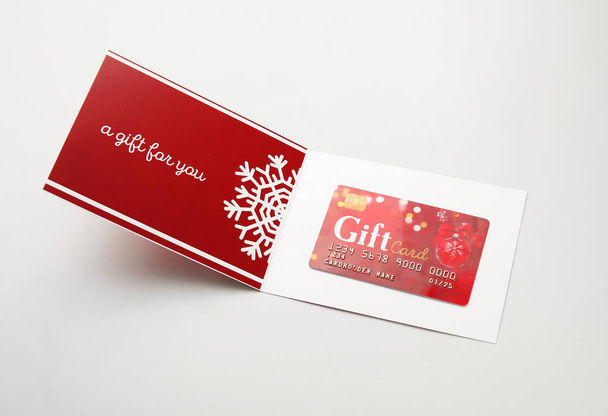 Gift card on white background - Foto, imagen