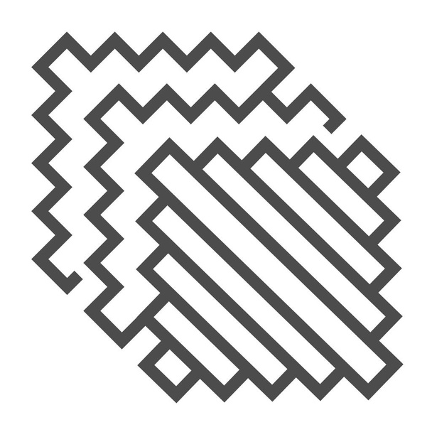 Textile industry, square line vector icon. - Vector, Image