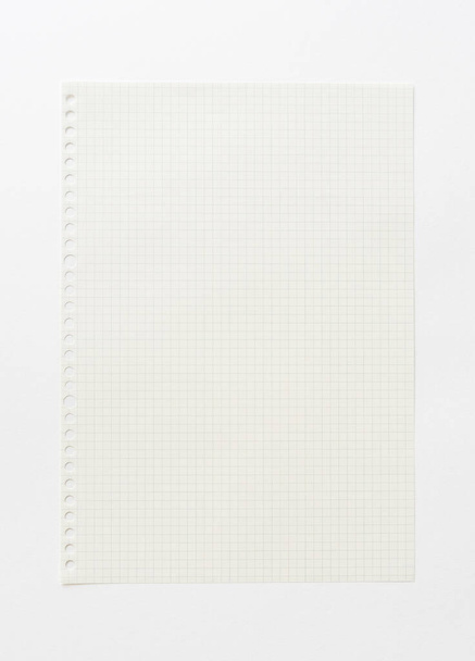 Empty graph paper background. White paper template for art, drawing, idea sketch and creative background. Close-up. - Foto, Bild