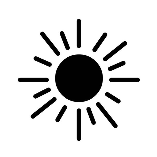 太陽ベクトルアイコンロゴ黒シルエット - ベクター画像