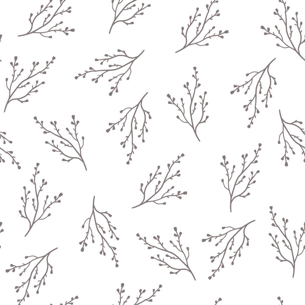 Hand drawn seamless floral pattern - Vetor, Imagem