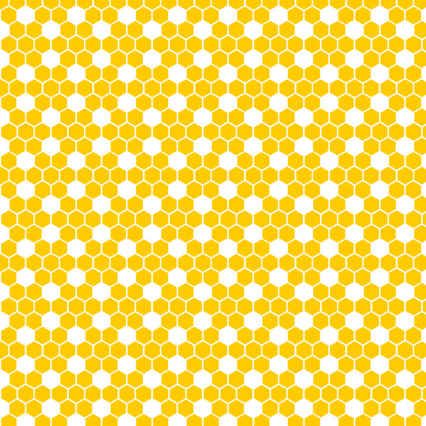 vector seamless abstract classic geometric pattern in the form of yellow and white honeycombs + endless textures in mosaic and stained glass style - Vector, Image