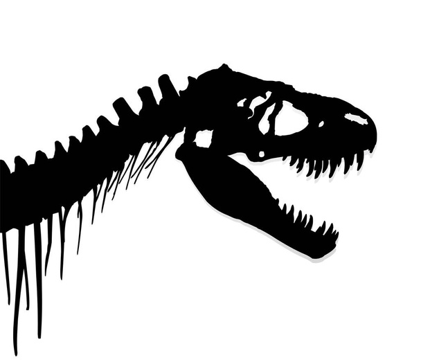 Скелет стародавнього великого динозавра. - Вектор, зображення