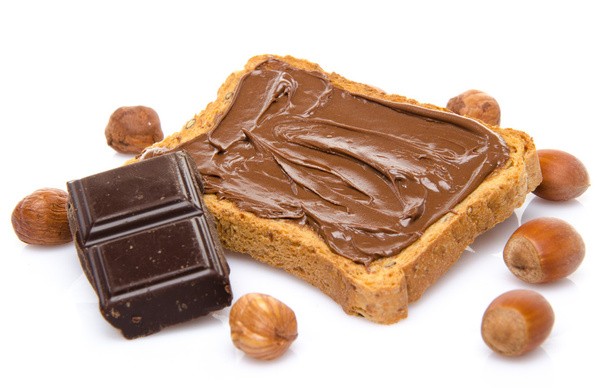 lískových spread, čokoláda a lískových ořechů - Fotografie, Obrázek