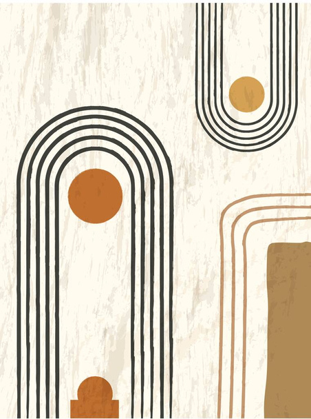 Abstract wall arts vector illustration concept. Mid century Art design for poster, print, cover, wallpaper, and wall art. - Vector, Image