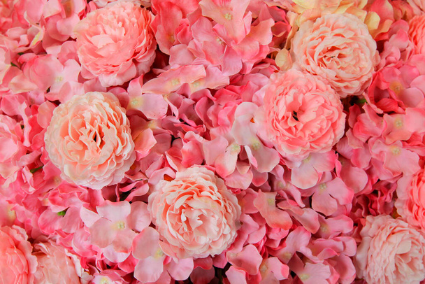 Όμορφο μοτίβο του ροζ φόντο λουλούδι. Ομορφιά της φύσης και φυσική ταπετσαρία. Χλωρίδα στο πάρκο κήπο. - Φωτογραφία, εικόνα