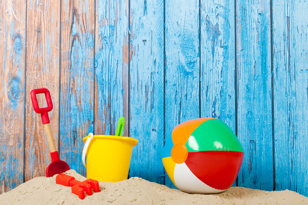 Toys at the beach - Фото, изображение