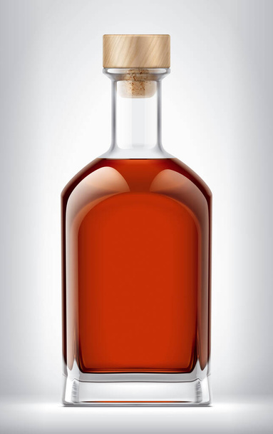 Glass Bottle on background with Cork - Valokuva, kuva