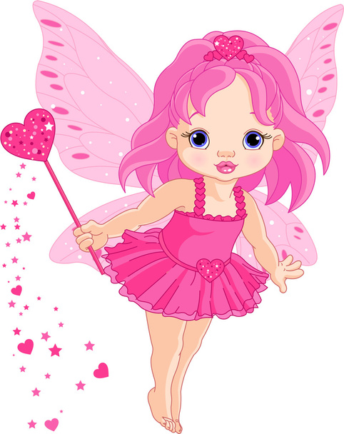 Cute little baby Love fairy - Διάνυσμα, εικόνα