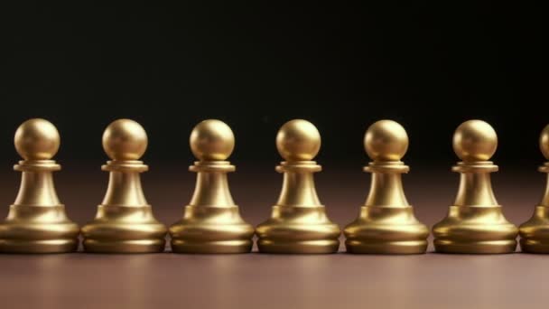 Concepto de contratación y reclutamiento de piezas de ajedrez. - Metraje, vídeo
