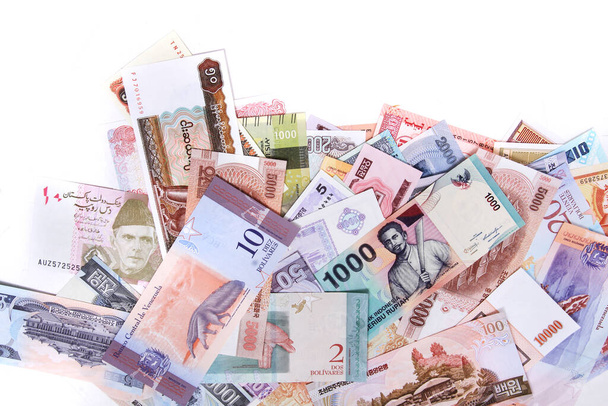 world banknote collection as very nice financial background - Zdjęcie, obraz