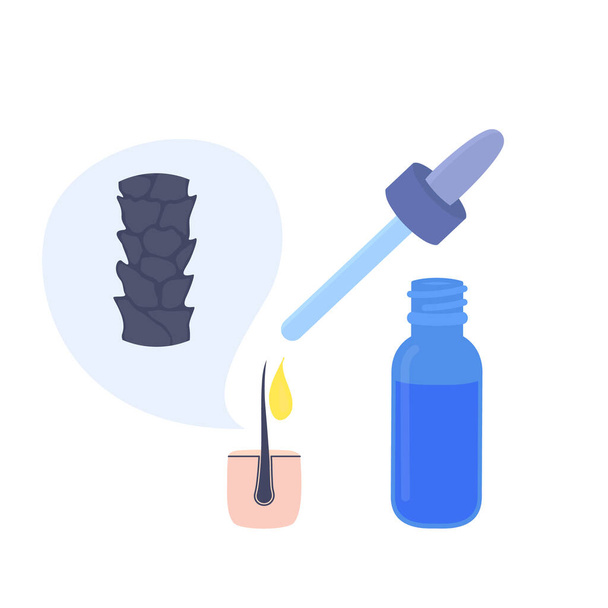 Pipette dropper glass bottle mockup for hair care - Vector, afbeelding