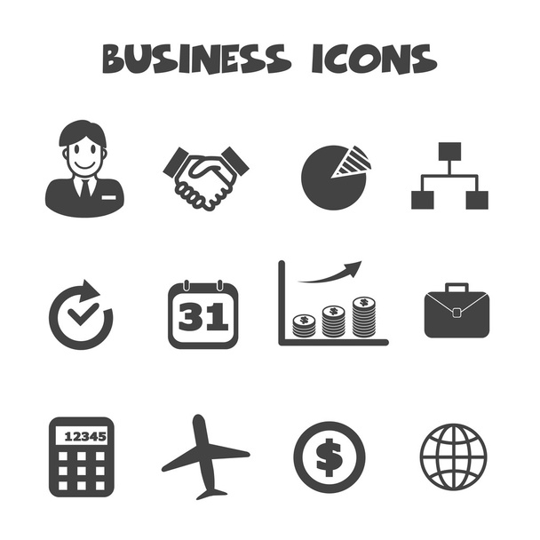 Business icons - Vektor, Bild