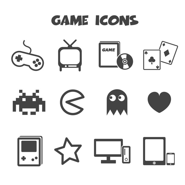 Játék ikonok - Vektor, kép
