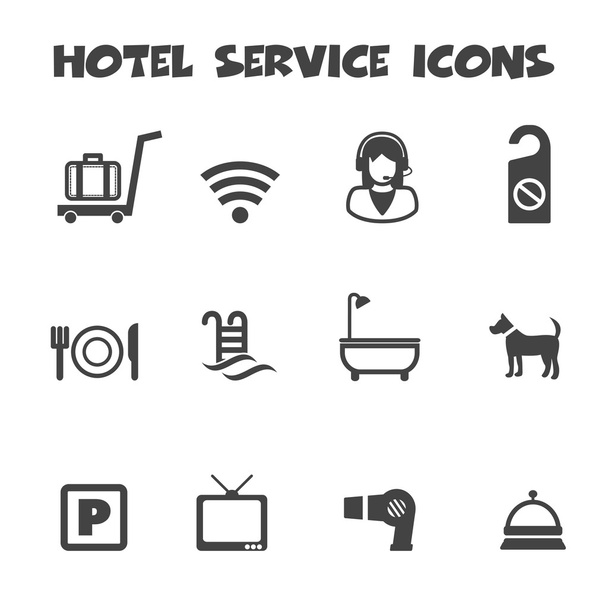 Icônes de service hôtelier
 - Vecteur, image