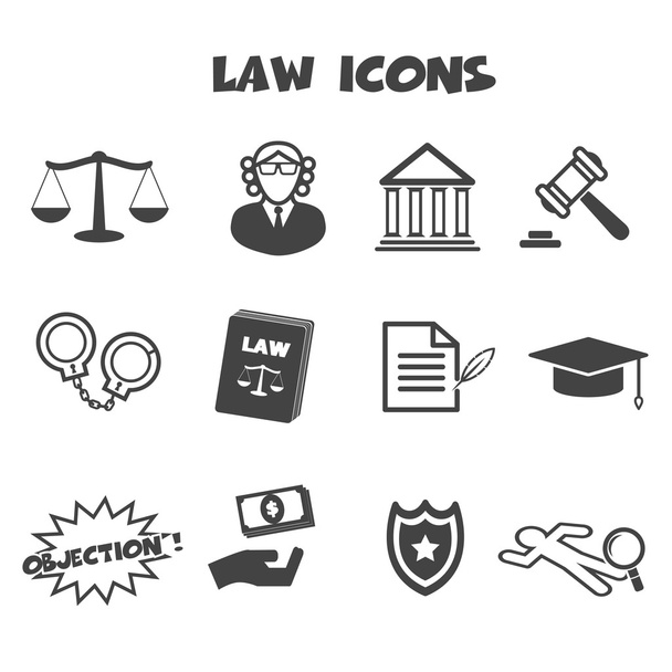 Ícones da lei - Vetor, Imagem