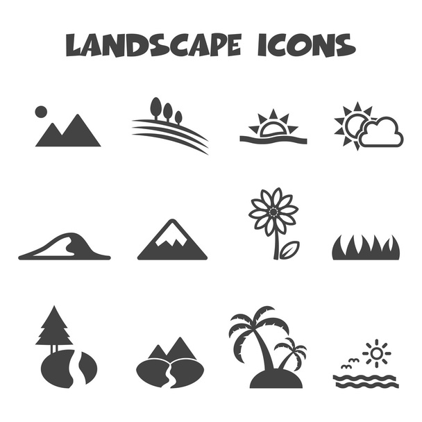Icônes de paysage
 - Vecteur, image