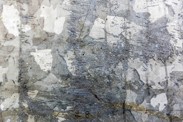 Old and damaged sheet metal coated with zinc, close up view - Φωτογραφία, εικόνα