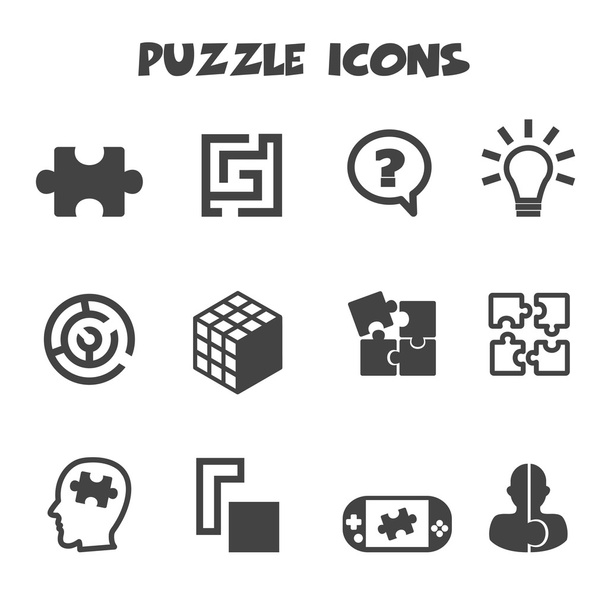 Iconen puzzels - Vector, afbeelding