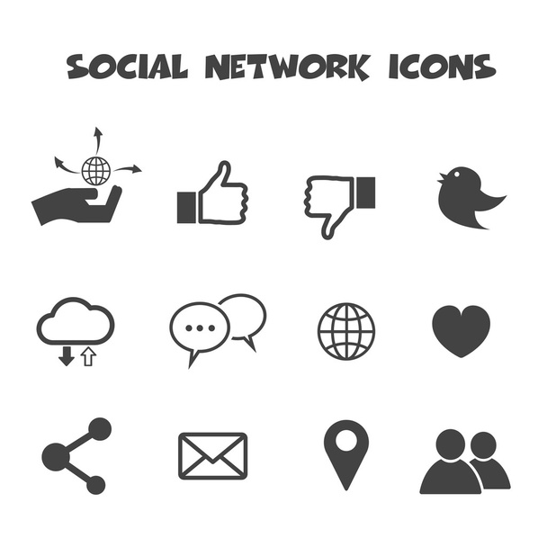 ソーシャルネットワークのアイコン - ベクター画像