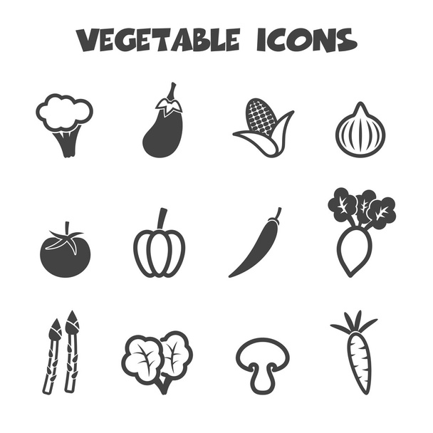 Vegetable icons - Vector, Image