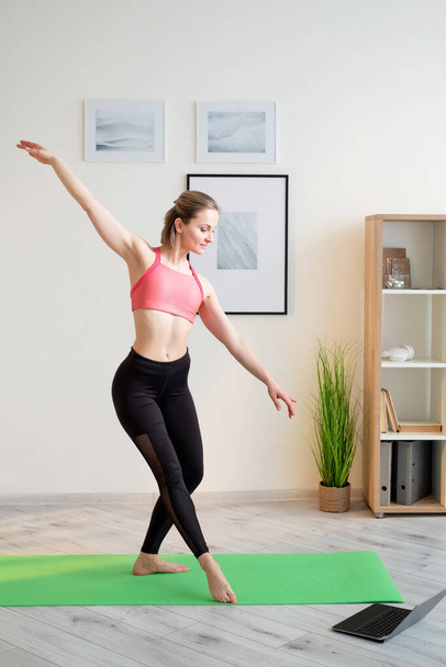 dancing training sportive woman home fitness - Photo, image