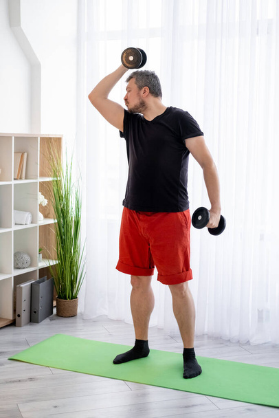 poder fitness hombre obeso cuerpo fuerte forma - Foto, Imagen