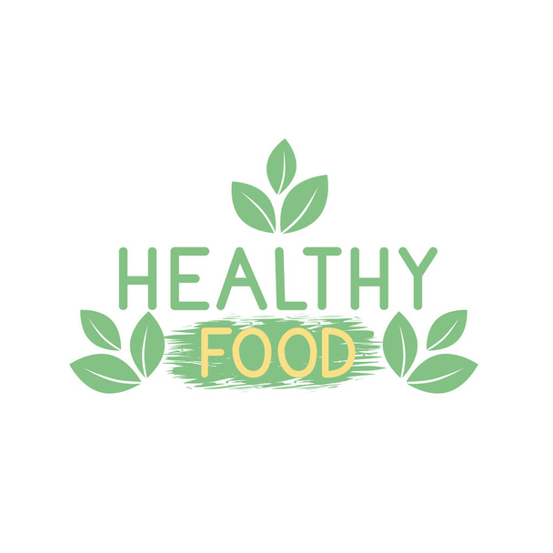 label of healthy food - Διάνυσμα, εικόνα