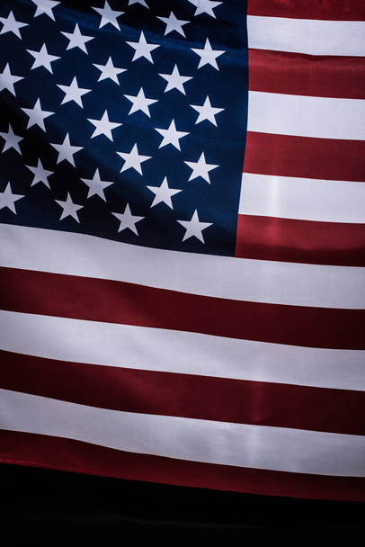 Close up shot of  flag of United States of America - Foto, afbeelding
