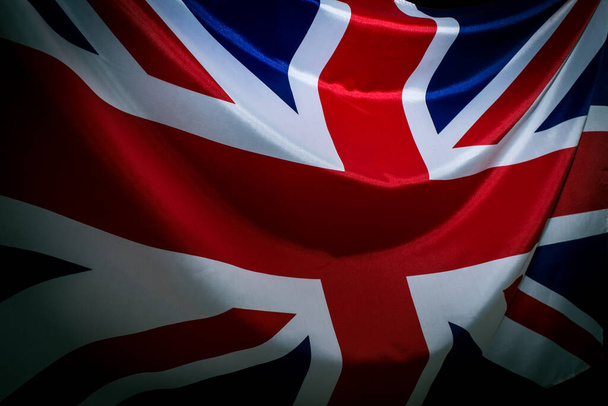 Closeup of the national flag of the United Kingdom, Union Jack. - Fotoğraf, Görsel