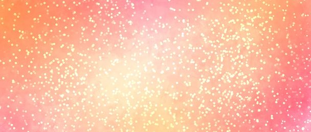 праздничный яркий светящийся блестящий золотистый веселый милый фон с светящимися, розовыми, золотисто-желтыми и оранжевыми оттенками - Фото, изображение