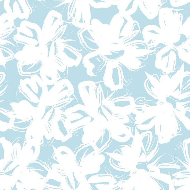 Pastel Floral botanischen nahtlosen Muster Hintergrund geeignet für Mode-Prints, Grafiken, Hintergründe und Kunsthandwerk - Vektor, Bild