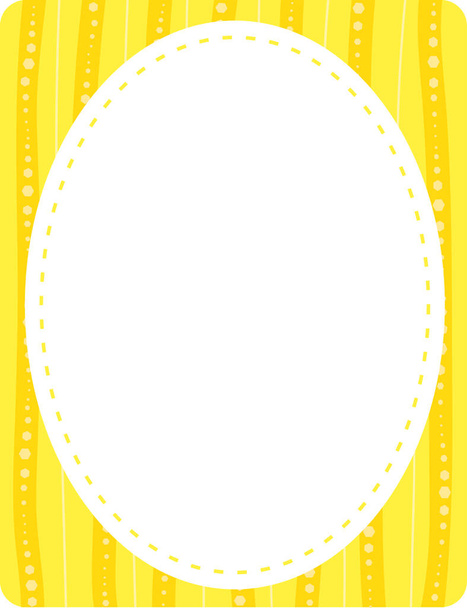 Empty oval shape banner template illustration - Vector, imagen