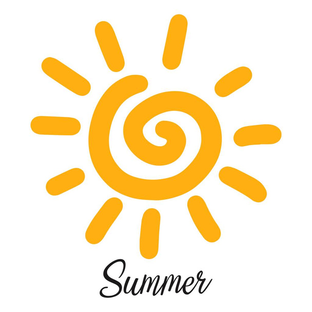 Summer season icons set. Vector illustration symbols. - ベクター画像