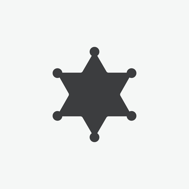 Star Sheriff lapos vektor ikon - Vektor, kép