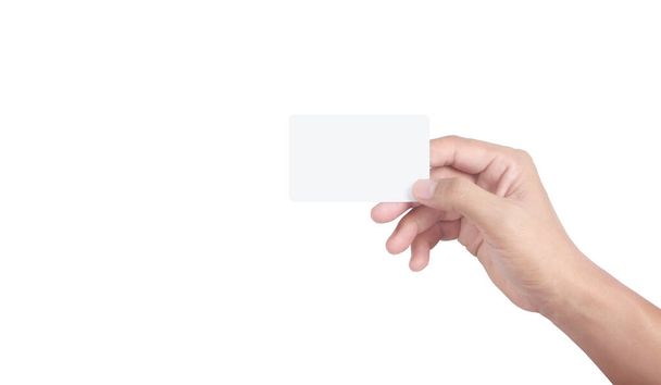 Χέρι κρατώντας εικονική κάρτα που δείχνει με σας - Φωτογραφία, εικόνα