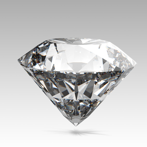 Diamonds isolated on white 3d model - Photo, Image